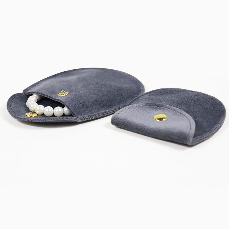 Oval Velvet Cloth Jewelry Storage Button Bag Jewelry Storage Bag