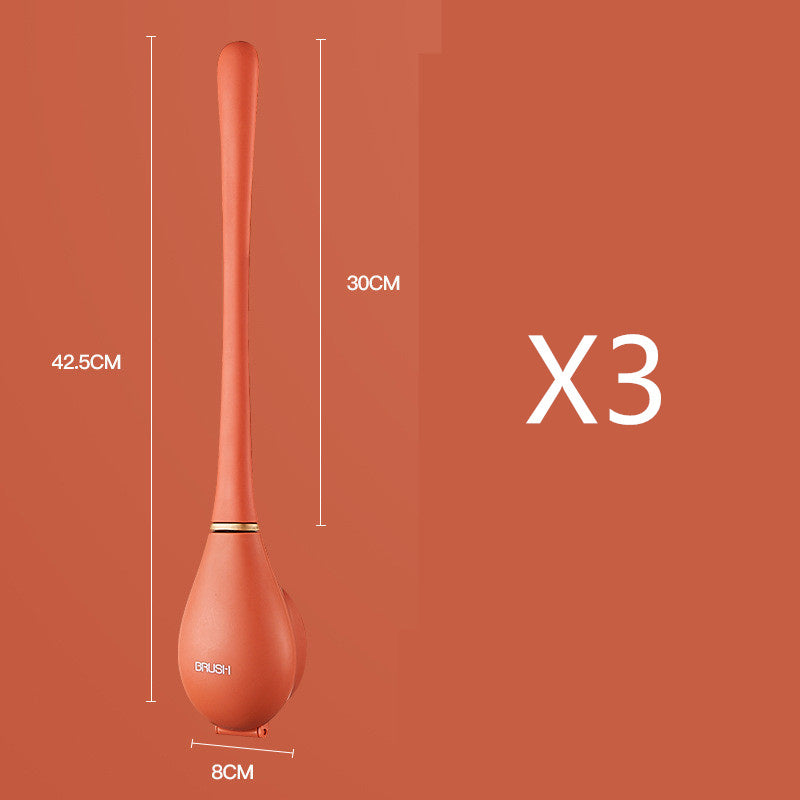 Wall-Mounted Silicone Toilet Brush – Long-Handled Household Cleaner