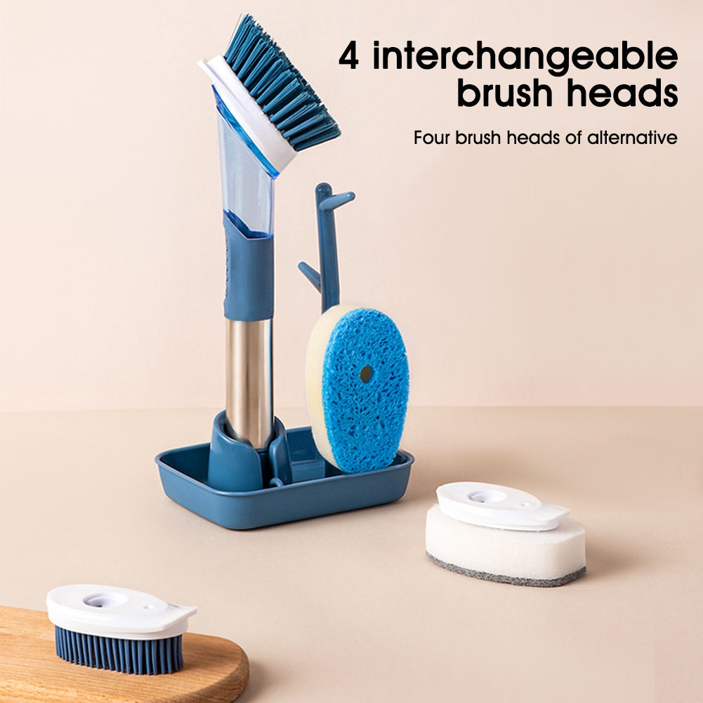 Multifunctional Long Handle Dish Brush – Kitchen Oily Sponge Cleaning Tool