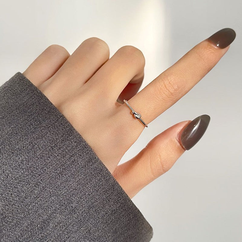 Minimalist Love Knot Engagement Ring