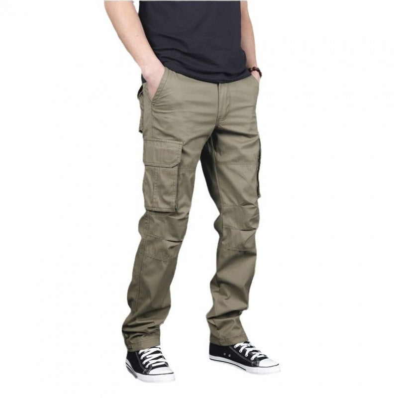 Men’s Plus Size Cargo Trousers – Cotton Multi-Pocket Wear-Resistant Work Pants