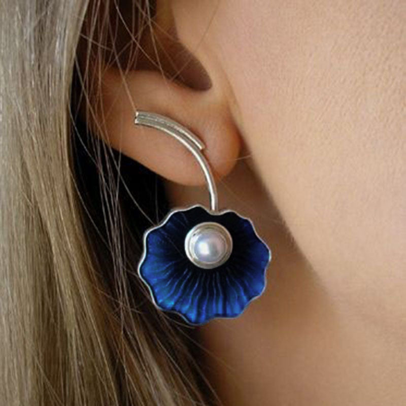 Snake Pendant Earrings For Women Silver Alloy Fashion OL
