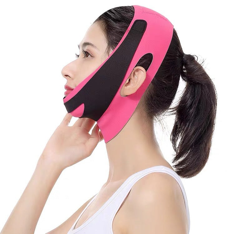 Rose Red Face Slimmer Mask – Thin & Comfortable Bandage for Facial Contouring
