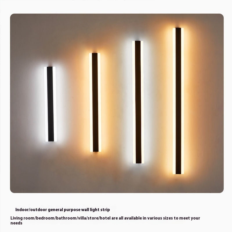 Minimalist Long Waterproof Villa Outdoor Garden Courtyard Outdoor Wall Lamp