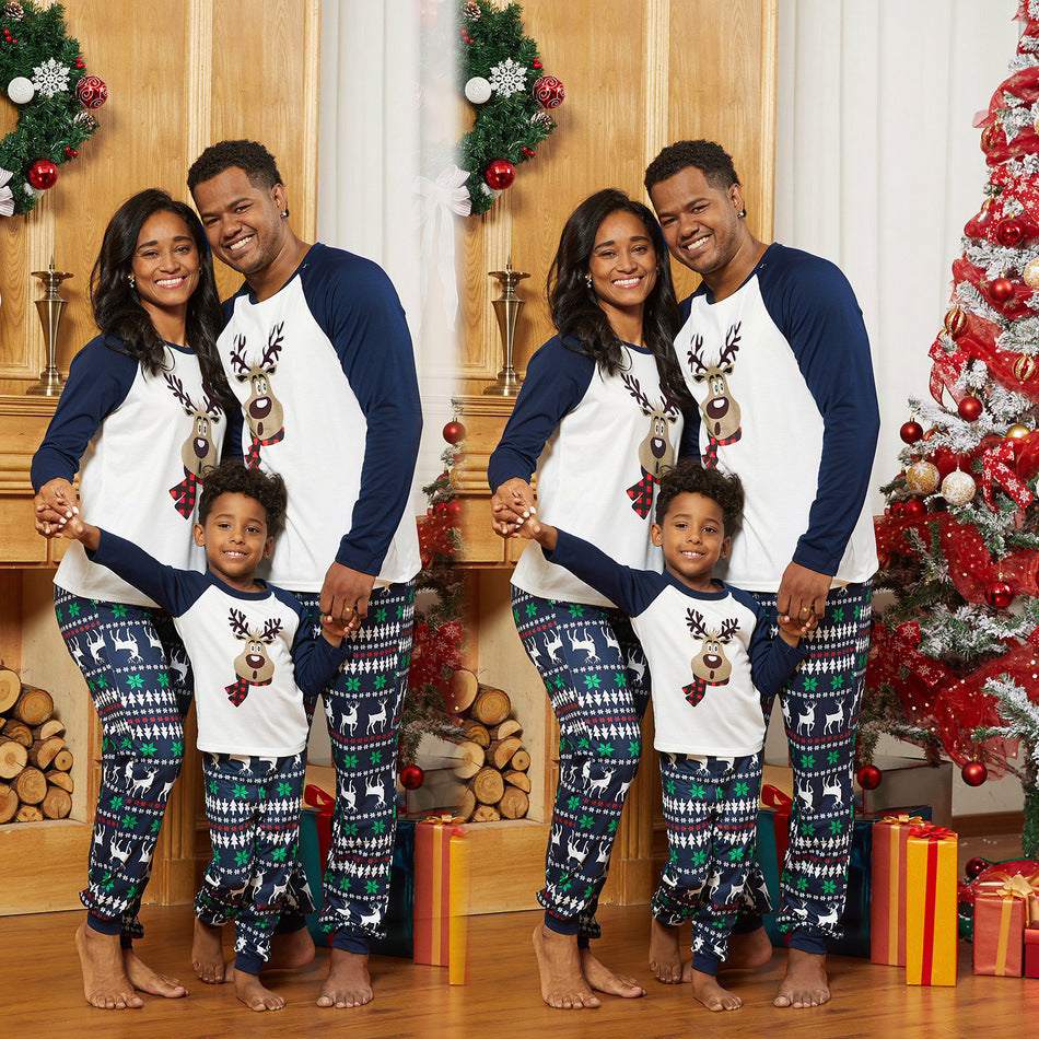 Christmas Printed Long Sleeve Parent-Child Homewear