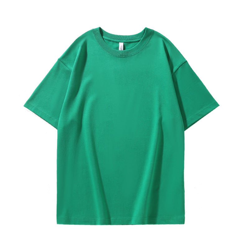 280G32 Double Yarn Heavy Double Yarn Men's And Women's Same Style Short Sleeve