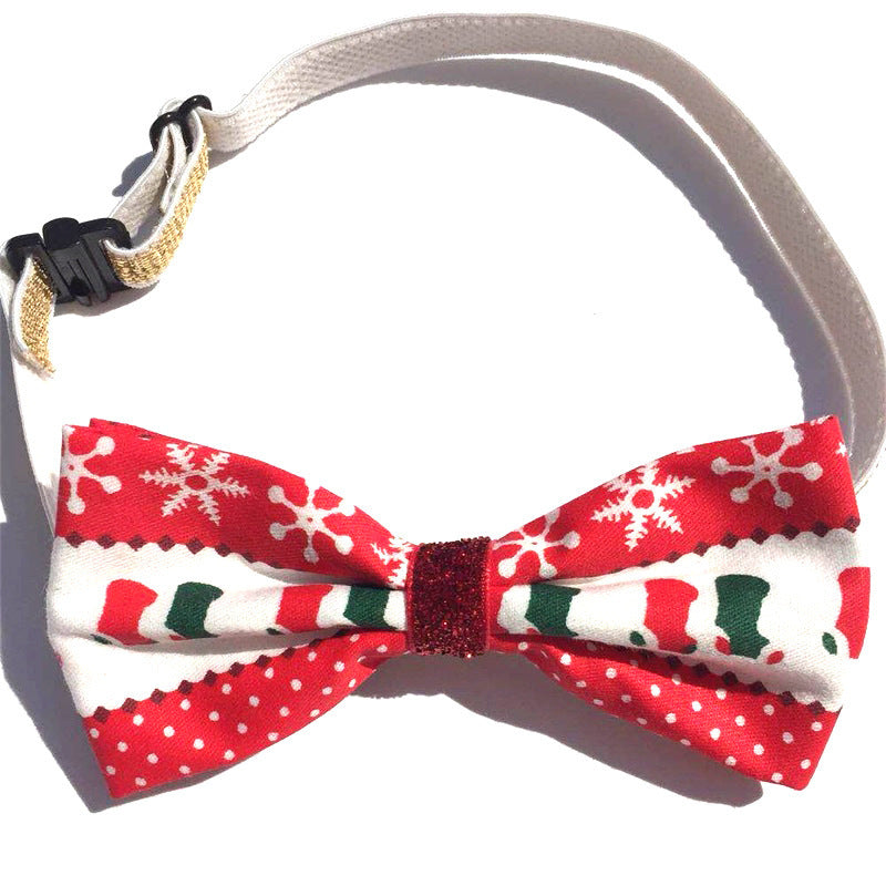 New Pet Christmas Ornament Hat Bow Tie