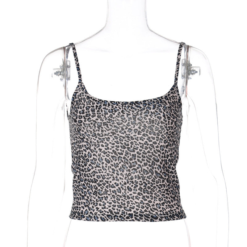 Fashion Printed Sexy Crop-top Spaghetti-strap Tube Top