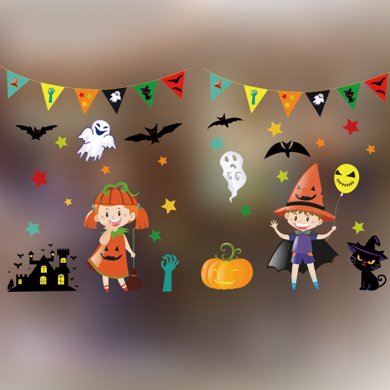 Halloween Decoration Kindergarten Stickers Glass Door