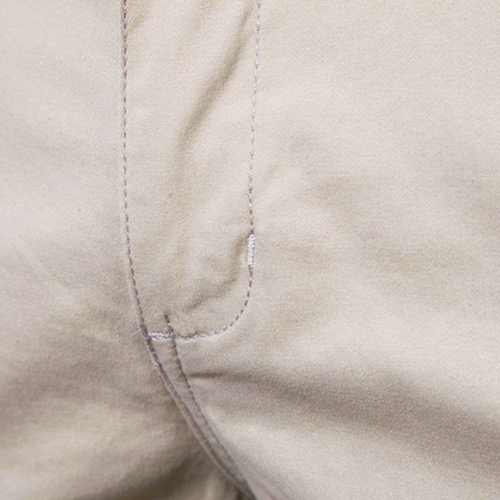 Straight Slim Cropped Pants Plus Size Solid Color Men's Clothing