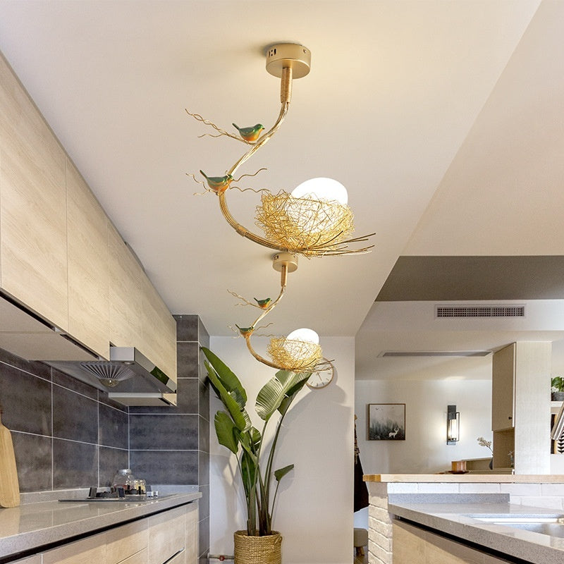 Wind Bird's Nest Chandelier Personalized Bar Lighting