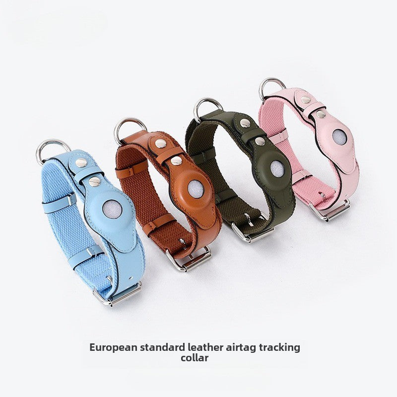 Apple Tracker Airtag Pet Collar Adjustable Dog Leash Collar Medium Large Dog Accessories Puppy Pet Supplies