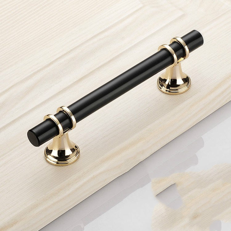 Gold Modern Minimalist American Style Black Cabinet Handle
