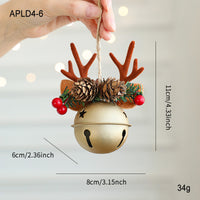 Golden Pine Cone Antlers Bell