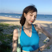 Short Sleeveless Knitted Camisole Summer Women