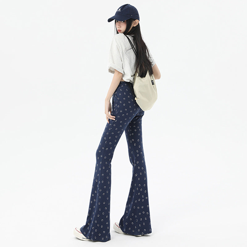 Women’s Flared Casual Pants – High-Waist Stretch Bell-Bottoms, Trendy Everyday Style