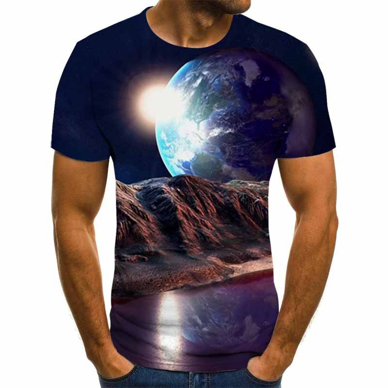 3D Digital Printing Short Sleeve Men's T-shirt Casual Round Neck Top T-shirt