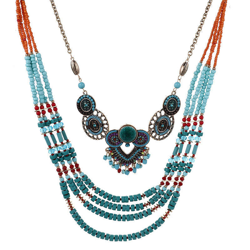 Boho Pendant Necklace for Women, 60cm Ethnic Style Jewelry