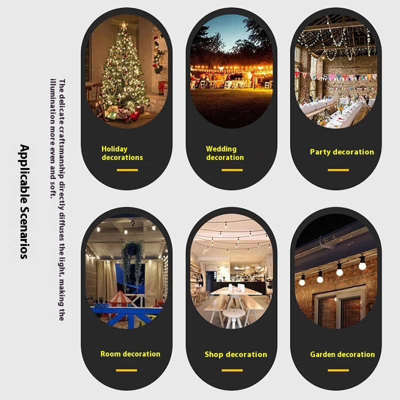 Outdoor Decorative String Lights Waterproof Wedding Scene Layout