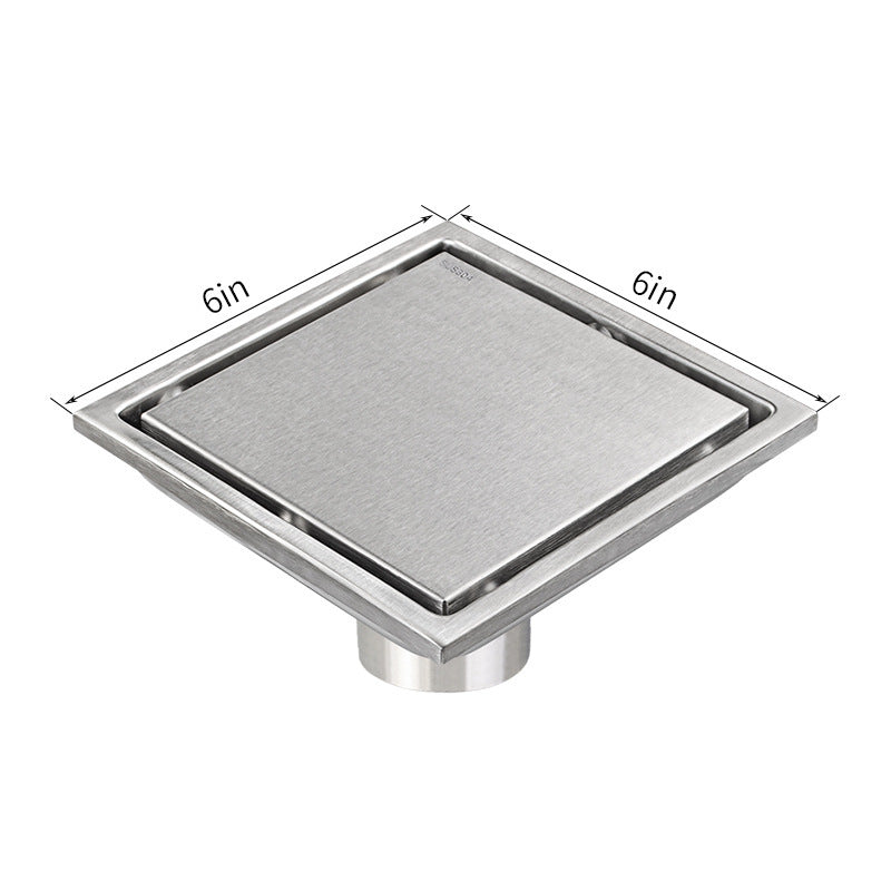 304 Stainless Steel Invisible Floor Drain – Bathroom Deodorizing American-Style Floor Drain