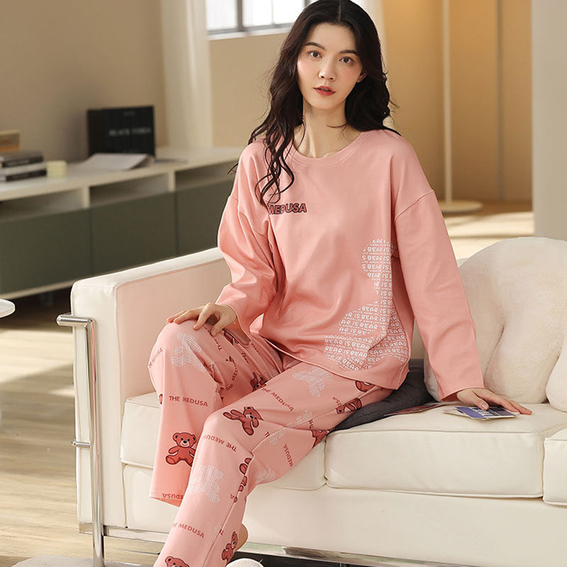 Women's All Cotton Summer Homewear Suit Two Piece Set