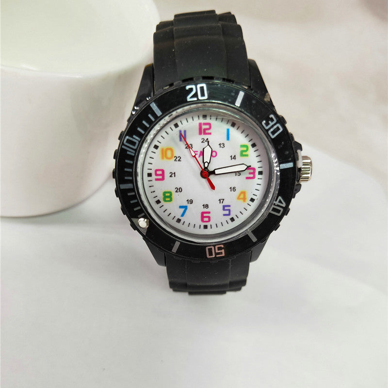 Silicone Watch Digital Women's Multi-color Colorful Plastic Watch