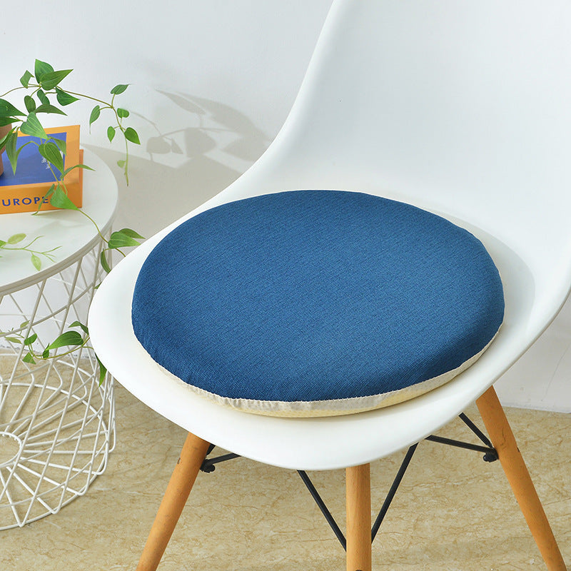 Round Linen Memory Foam Slow Rebound Seat Cushion