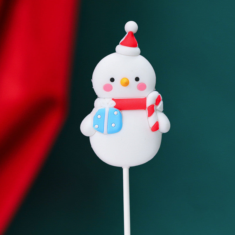 Santa Snowman Christmas Tree Card Birthday