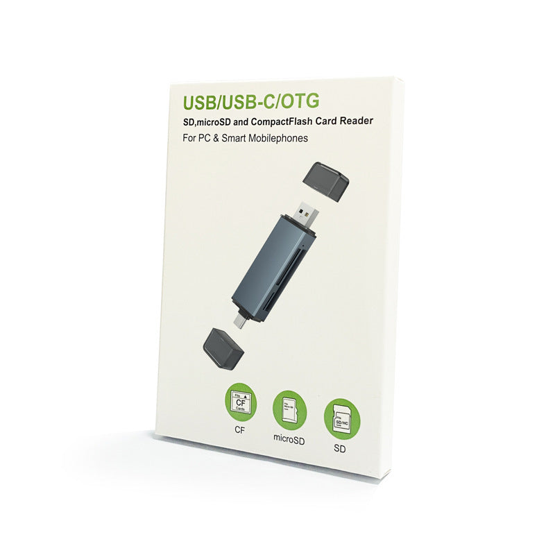 3-in-1 CF, SD, USB Card Reader – Multi-format Memory Card Reader
