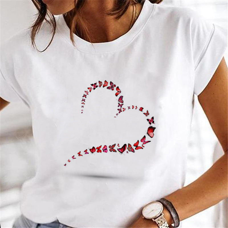 Women's Dandelion Print Milk Silk Pullover Tee