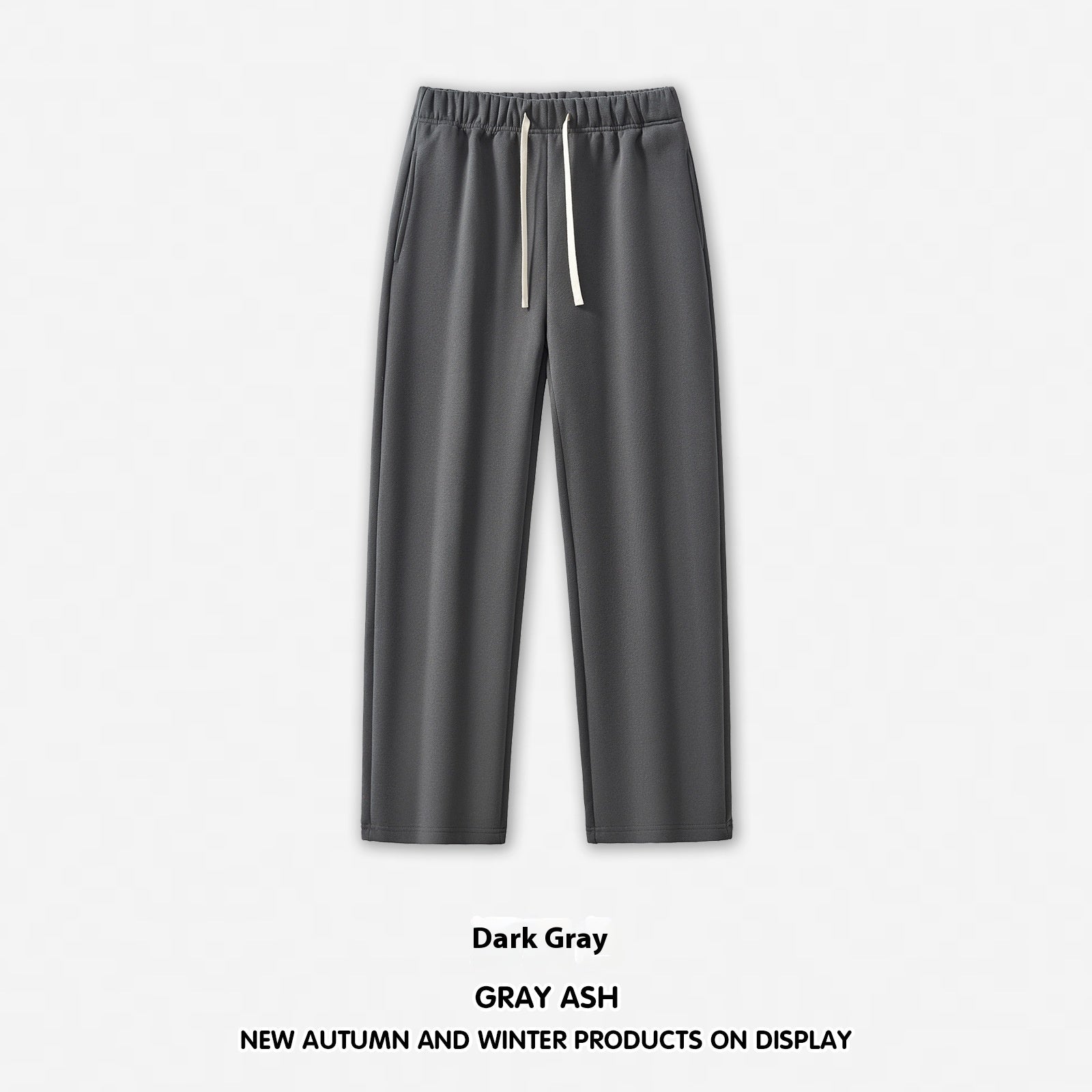 Men’s Wide-Leg Sweatpants – Straight Solid Color Dopamine Style