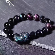 Natural Ice Color Eye Obsidian Bracelet