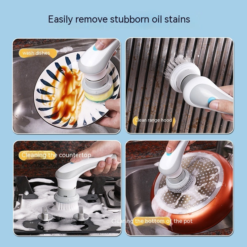 Plastic Electric Spin Scrubber 4 In 1 Cordless Handheld