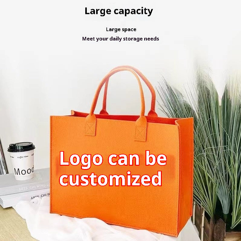 Large Capacity High-End Felt Tote Bag – Personalized & Simple Shopping Bag