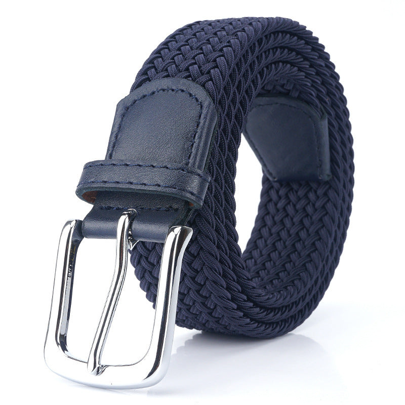 Silk Elastic Woven Canvas Belt – Unisex Adjustable Men’s & Women’s Waistband