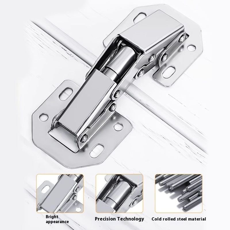 Slotting-free Stainless Steel Thickened Frog Hinge Mute Home Universal Cabinet Door Spring Buffer