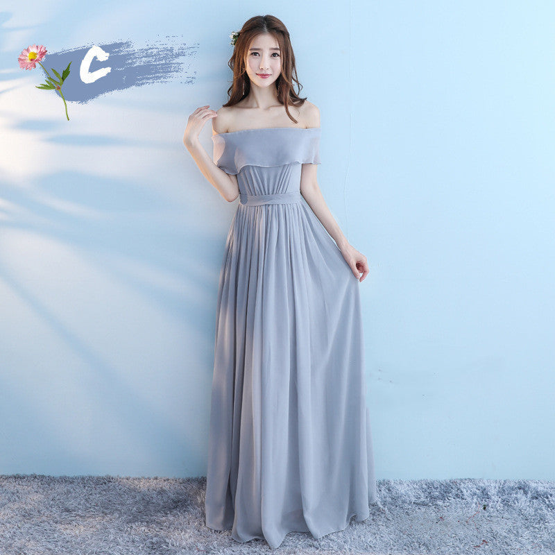 Sleeveless Deep V-Neck Bridesmaid Dress