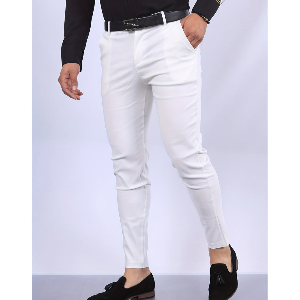 Men’s Chinese Linen Pants – Retro Loose Straight-Leg Casual Trousers