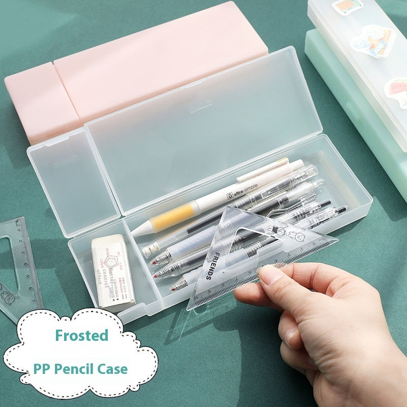 Simple Transparent Frosted Stationery Box