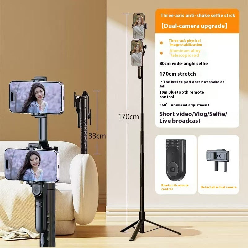 Mobile Phone Bluetooth Selfie Stick Stabilizer Floor Stand