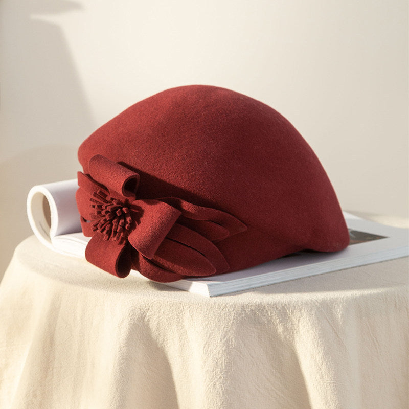 Women's Korean Style English  Woolen Felt Hat