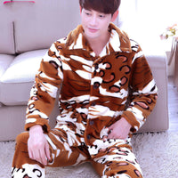Tiger pattern mens cardigan