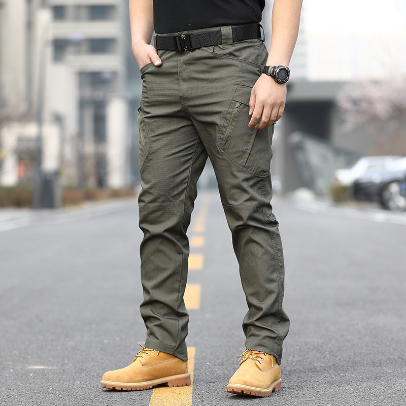 Men’s Outdoor Military Cargo Pants – Loose Multi-Pocket Overalls Trousers