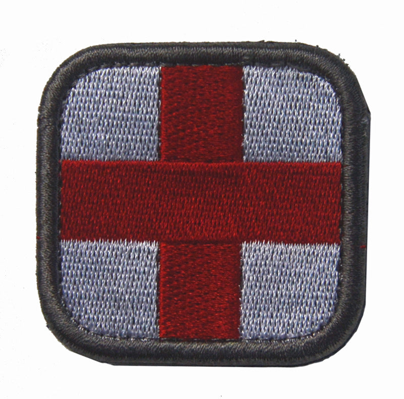 Cross Tactical Medical Badge Emergency Rescue Backpack Chapter Embroidery Velcro Label