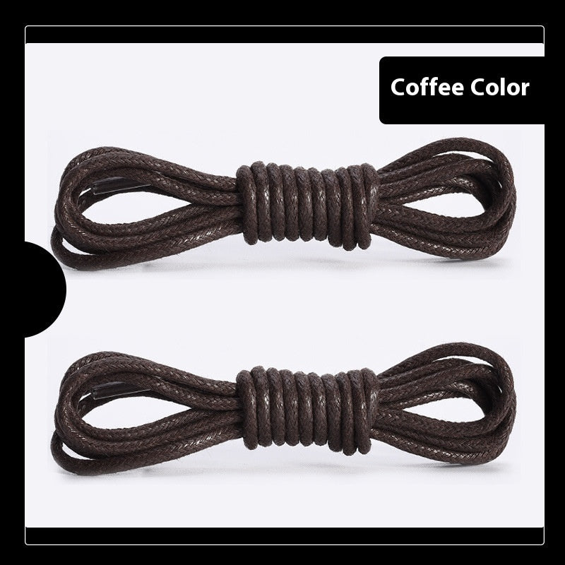 Round Waxed Shoelaces for Leather Shoes and Boots – 1 Pair