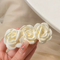 Beige rose spring clip