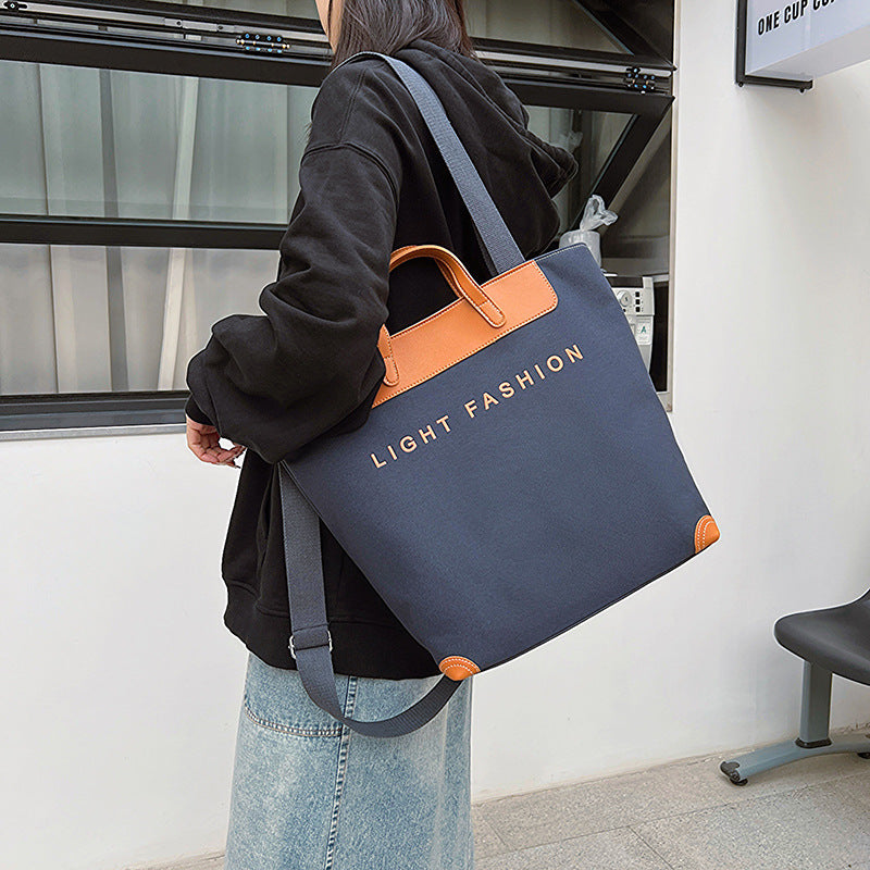 Canvas Shoulder Bag for Women – Large Capacity Fashion Messenger Crossbody Tote