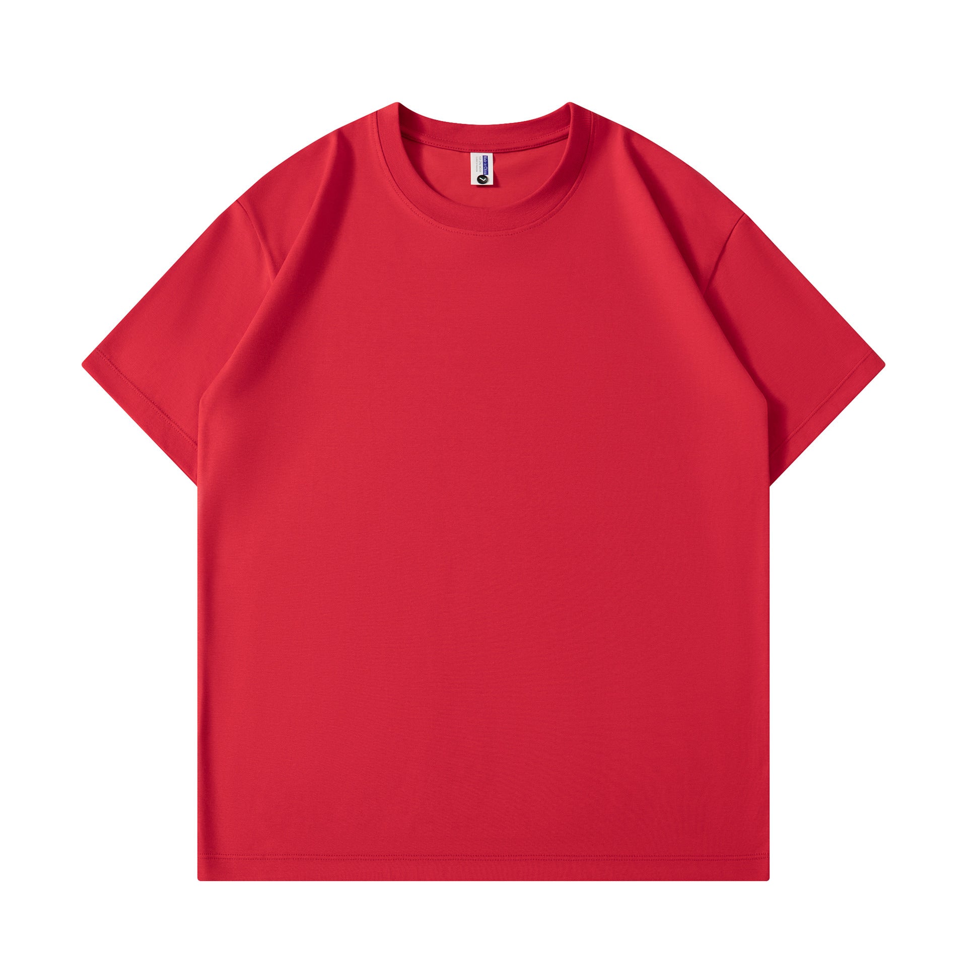 Unisex Cotton Short Sleeve T Shirt Relaxed Fit Solid Color