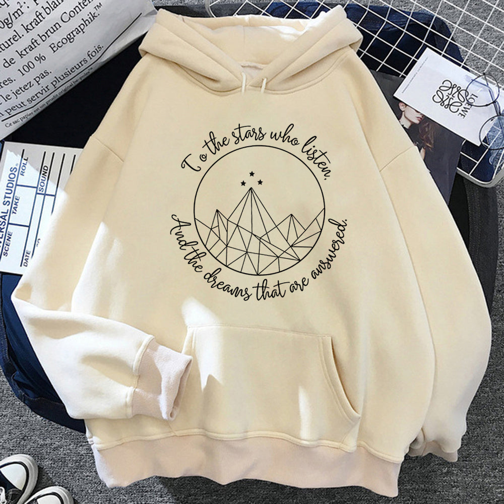 Women Japanese Gothic Aesthetic Hoodie Polyester Relaxed