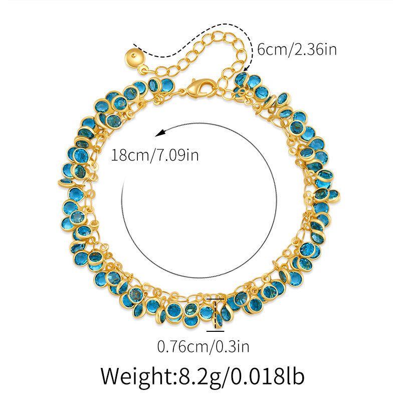 Women's 18K Gold-Plated Bracelet – Multi-Layer Copper Design